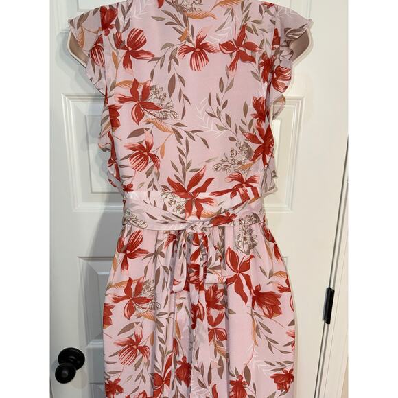 Pink Lily Pink and Red Floral Maxi Dress, Women's Size S - Picture 10 of 12